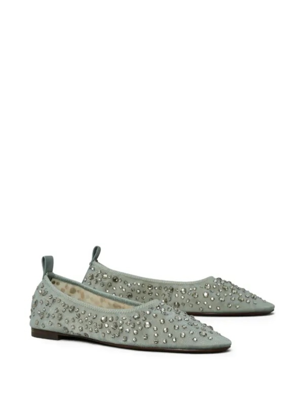 Tory Burch Crystal Mesh Ballet Flats in Blue NWT 6.5